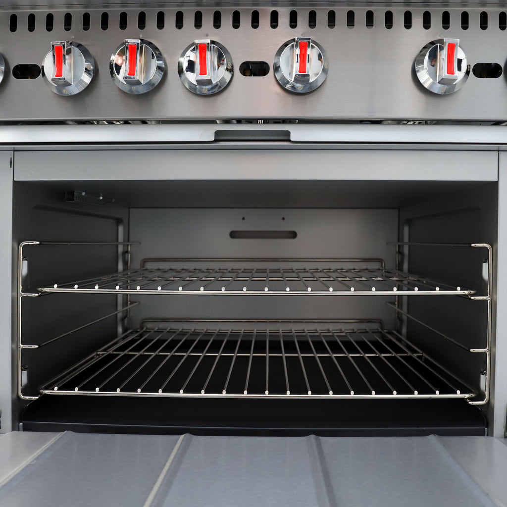 General Foodservice Gas Range with Oven, 6 Burners, 180,000 BTU, 36", in Stainless Steel GR6-36