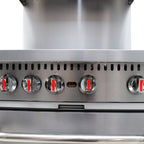 General Foodservice Gas Range with Oven, 6 Burners, 180,000 BTU, 36", in Stainless Steel GR6-36