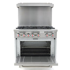 General Foodservice Gas Range with Oven, 6 Burners, 180,000 BTU, 36", in Stainless Steel GR6-36