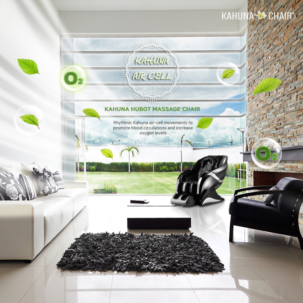 Kahuna Massage Chair 4D+@ HSL-Track Voice Recognition Zero-Gravity Full-Body Massage Chair, Tablet Remote Hubot4D  KMCHM078HUBOTBLACK