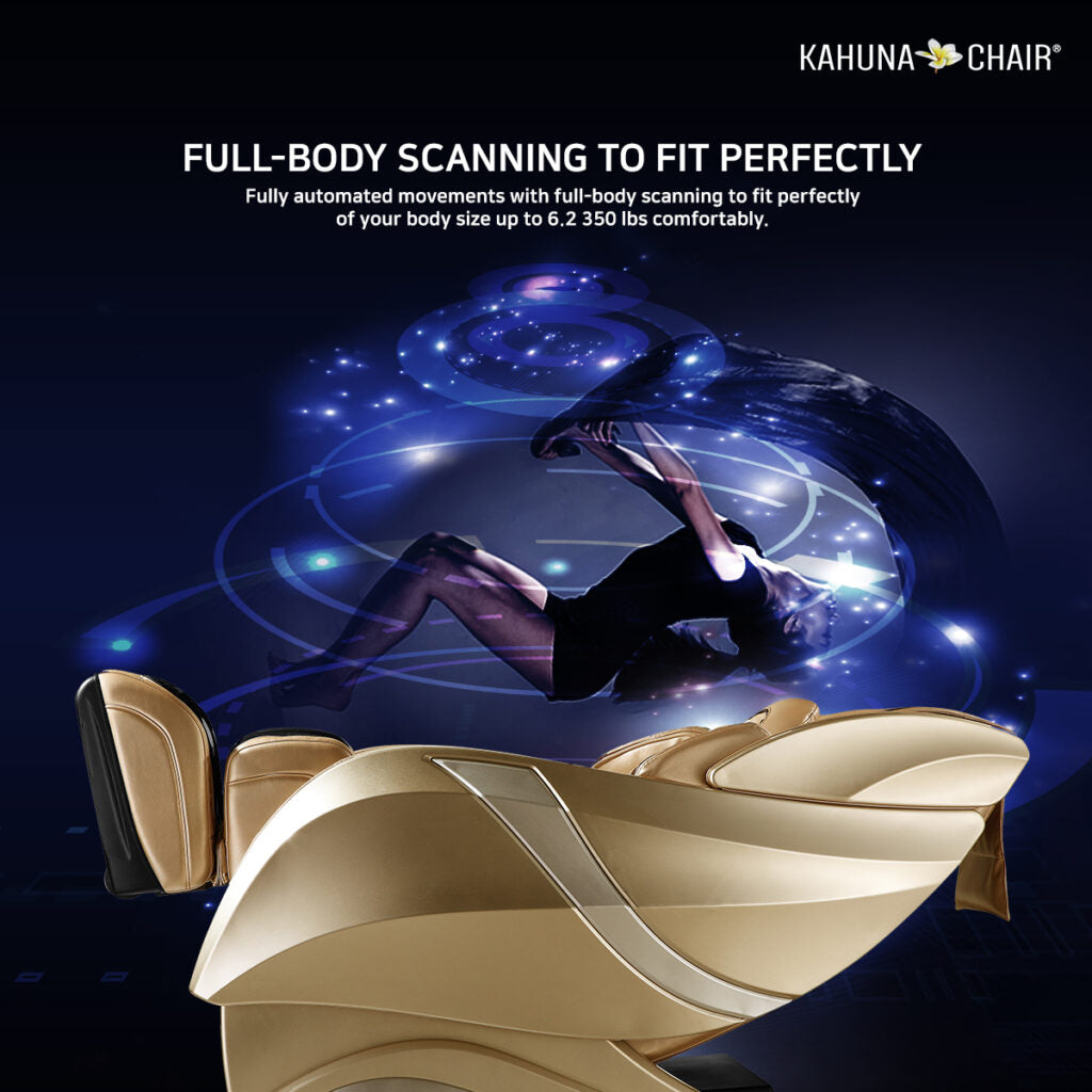 Kahuna Massage Chair 4D+@ HSL-Track Voice Recognition Zero-Gravity Full-Body Massage Chair, Tablet Remote Hubot4D  KMCHM078HUBOTBLACK