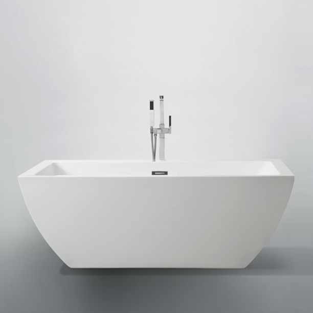 Bellaterra Livorno 59 in. Freestanding Bathtub in Glossy White BA6825