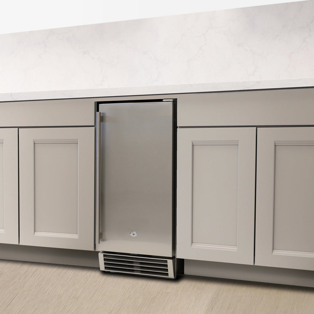 Maxx Ice Compact Outdoor Refrigerator, 15"W, 3 cu. ft. Capacity, in Stainless Steel MCR3U-O