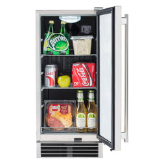 Maxx Ice Compact Outdoor Refrigerator, 15"W, 3 cu. ft. Capacity, in Stainless Steel MCR3U-O