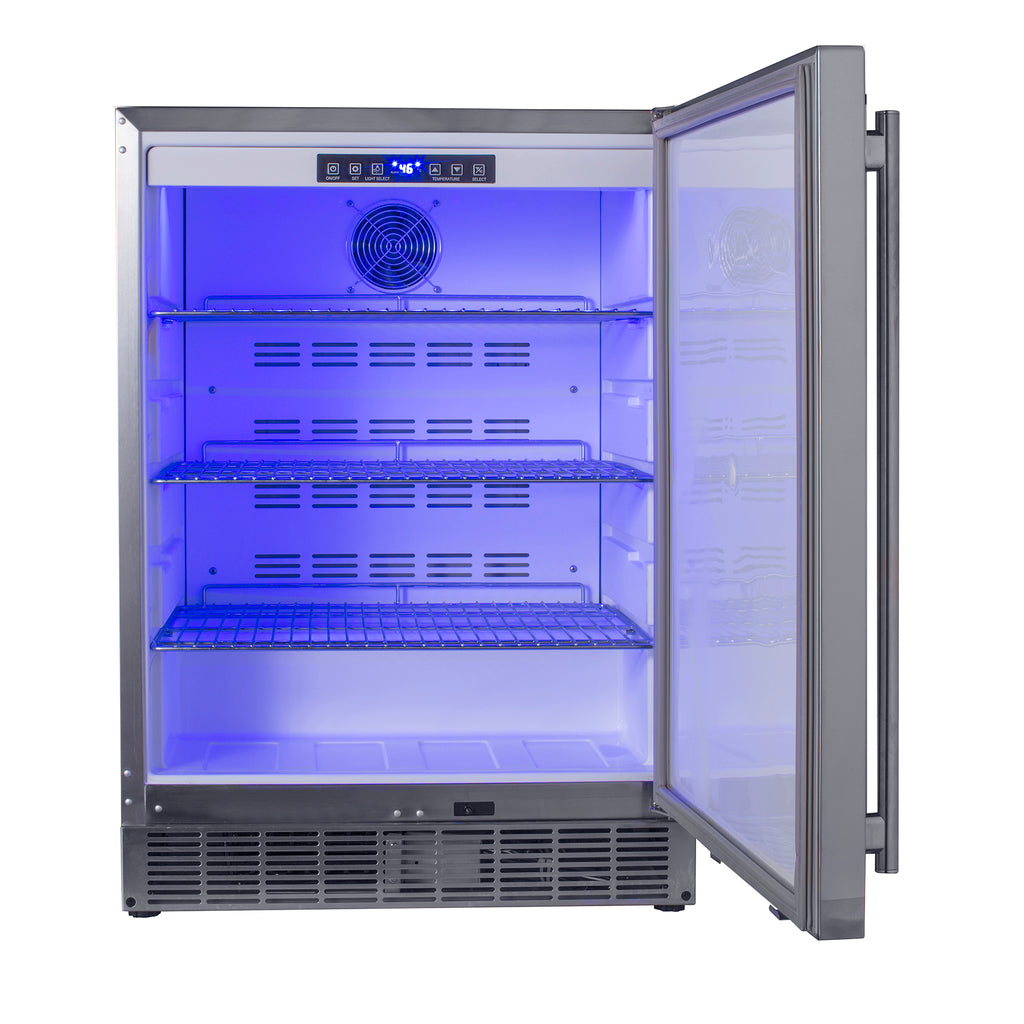 Maxx Ice Compact Outdoor Refrigerator, 23.6"W, 5.2 cu. ft. Capacity, in Stainless Steel MCR5U-O