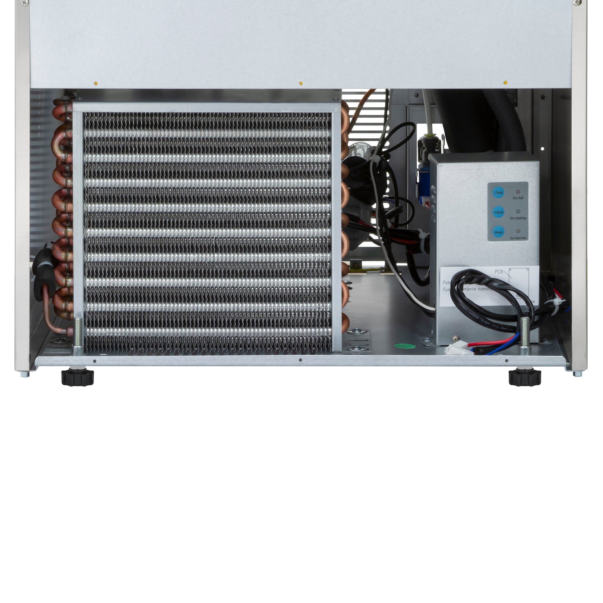 Maxx Ice Self-Contained Ice Machine, 110 lbs with 35 lb Built-in Ice Storage Bin, in Stainless Steel with Black Trim MIM100