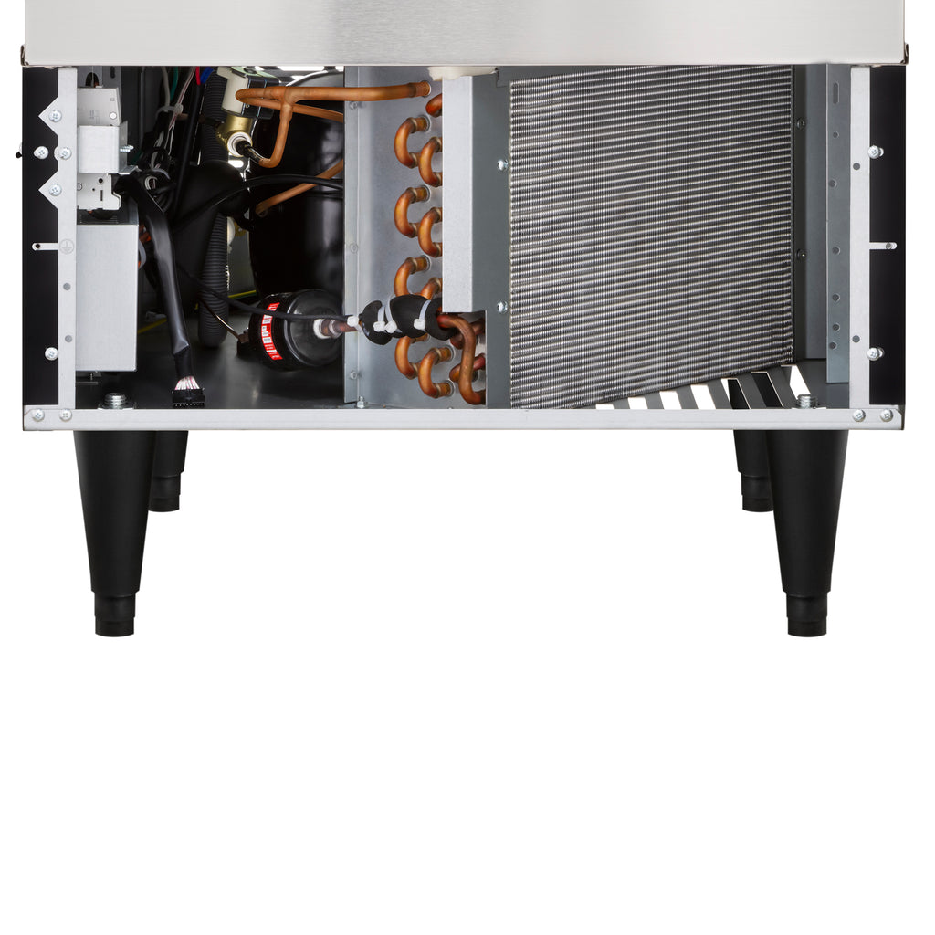 Maxx Ice Self-Contained Ice Machine, 260 lbs, Full Dice Ice Cubes, with 75 lb Built-in Ice Storage Bin, in Stainless Steel with Black Trim MIM250