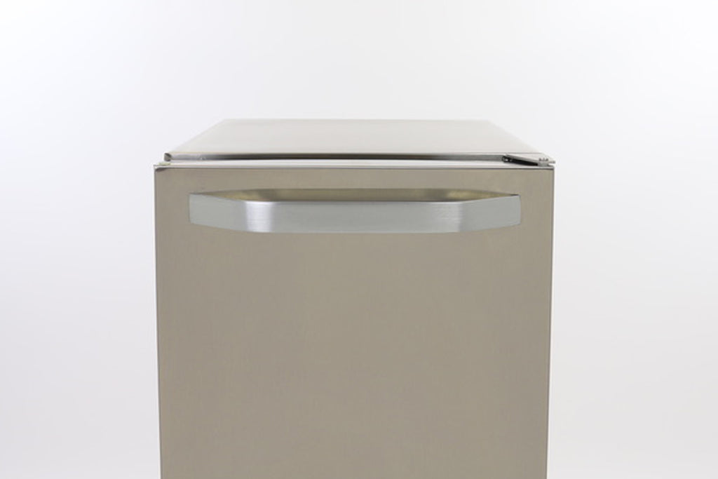 Maxx Ice Shallow Depth Outdoor Built-In Undercounter Ice Maker, 15", 25 lbs, Crescent Ice Cubes, 22 lb Ice Storage Bin, in Stainless Steel MIM25CO