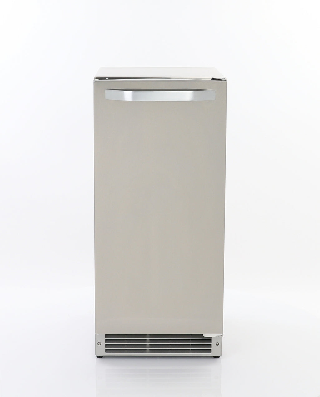 Maxx Ice Shallow Depth Outdoor Built-In Undercounter Ice Maker, 15", 25 lbs, Crescent Ice Cubes, 22 lb Ice Storage Bin, in Stainless Steel MIM25CO