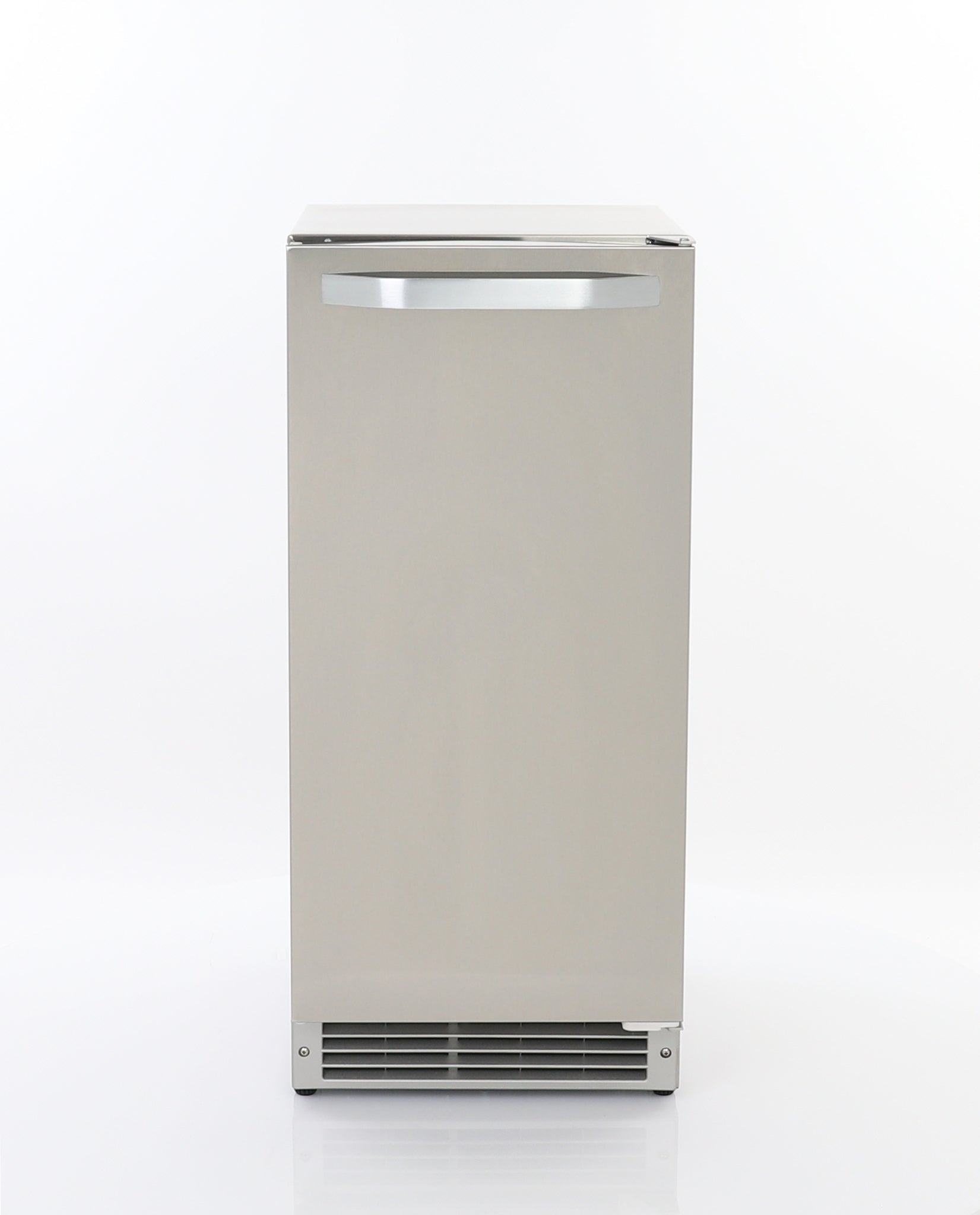 Maxx Ice Shallow Depth Outdoor Built-In Undercounter Ice Maker, 15", 25 lbs, Crescent Ice Cubes, 22 lb Ice Storage Bin, in Stainless Steel MIM25CO