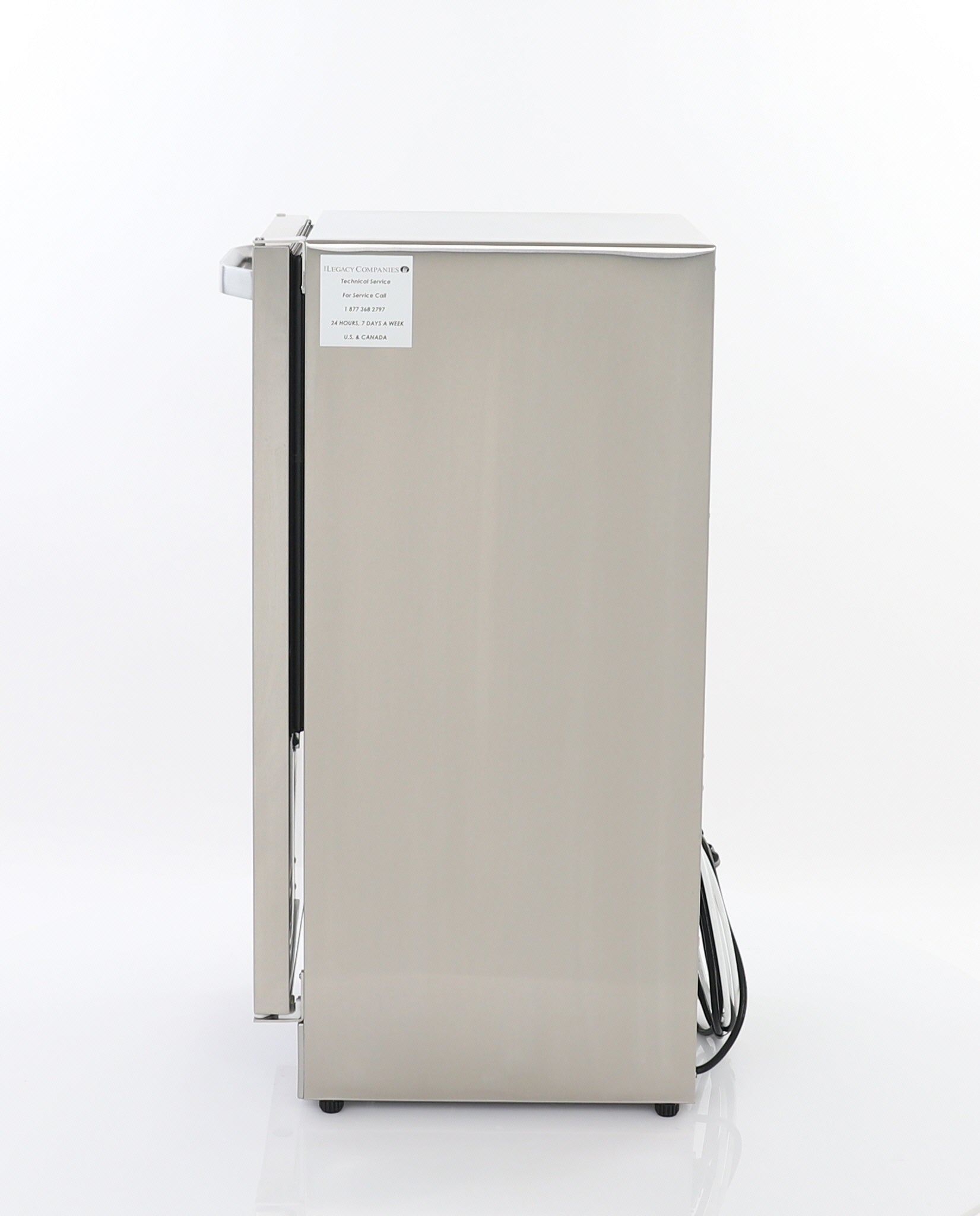 Maxx Ice Shallow Depth Outdoor Built-In Undercounter Ice Maker, 15", 25 lbs, Crescent Ice Cubes, 22 lb Ice Storage Bin, in Stainless Steel MIM25CO