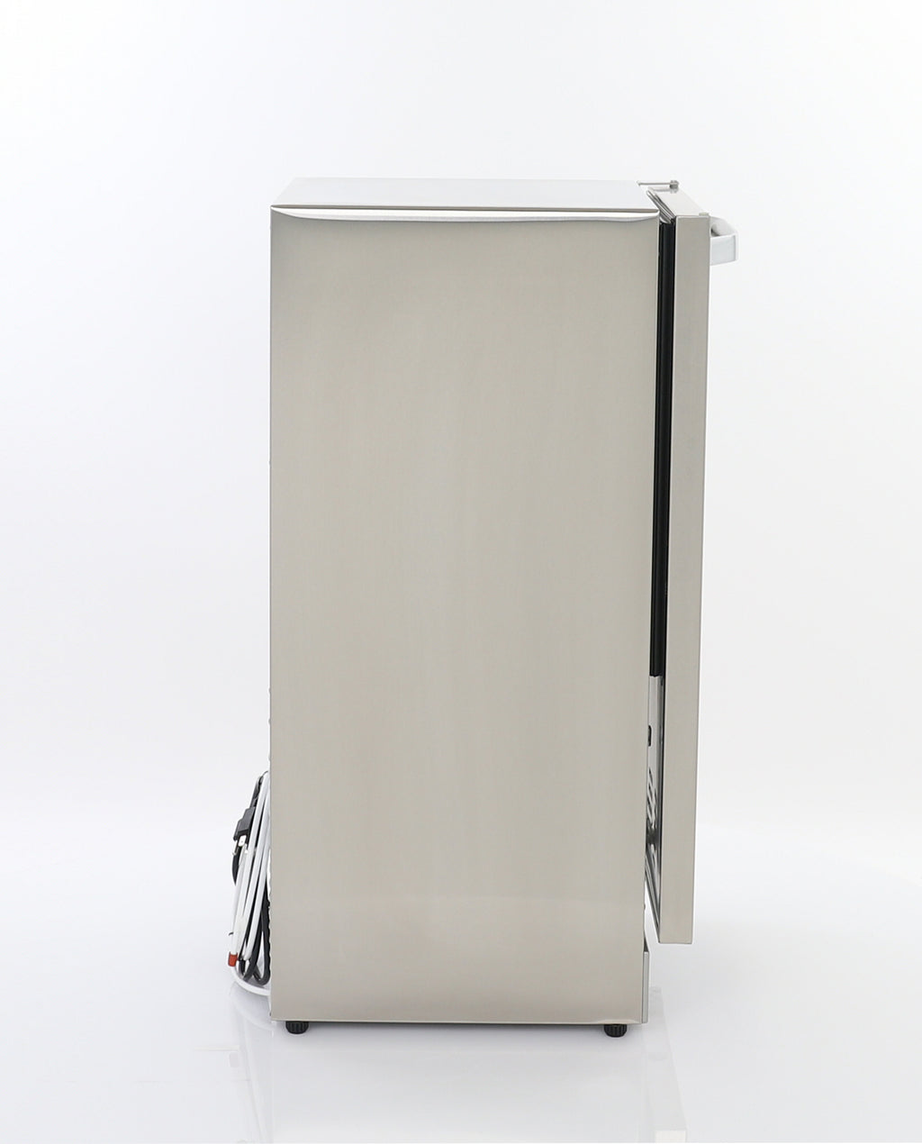 Maxx Ice Shallow Depth Outdoor Built-In Undercounter Ice Maker, 15", 25 lbs, Crescent Ice Cubes, 22 lb Ice Storage Bin, in Stainless Steel MIM25CO