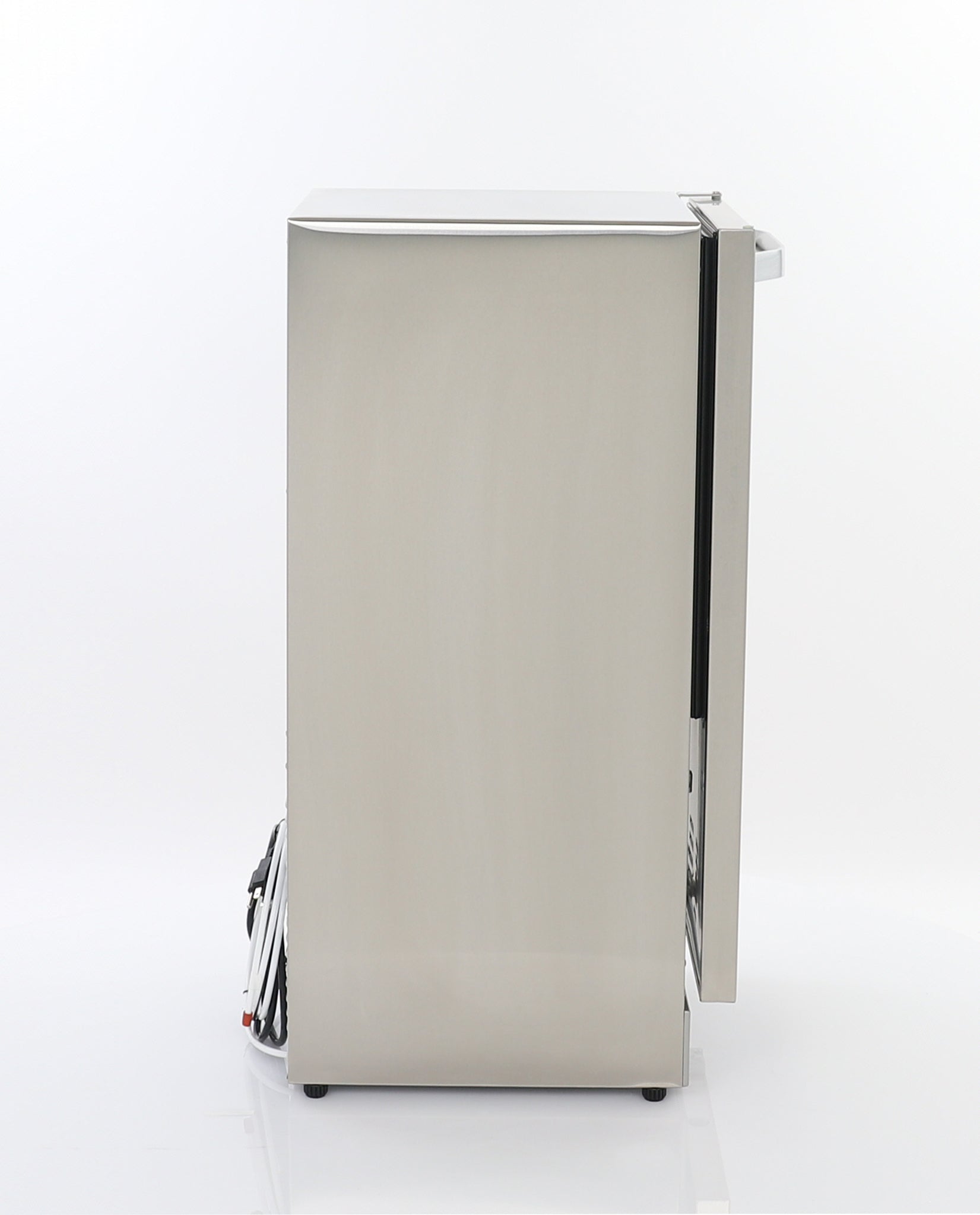 Maxx Ice Shallow Depth Outdoor Built-In Undercounter Ice Maker, 15", 25 lbs, Crescent Ice Cubes, 22 lb Ice Storage Bin, in Stainless Steel MIM25CO