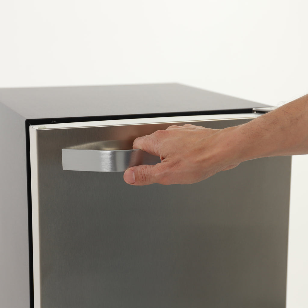 Maxx Ice Shallow Depth Indoor Built-In Undercounter Ice Maker, 15", 25 lbs, Crescent Ice Cubes, 22 lb Ice Storage Bin, in Stainless Steel MIM25C