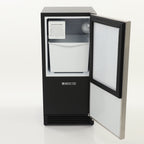 Maxx Ice Shallow Depth Indoor Built-In Undercounter Ice Maker, 15", 25 lbs, Crescent Ice Cubes, 22 lb Ice Storage Bin, in Stainless Steel MIM25C
