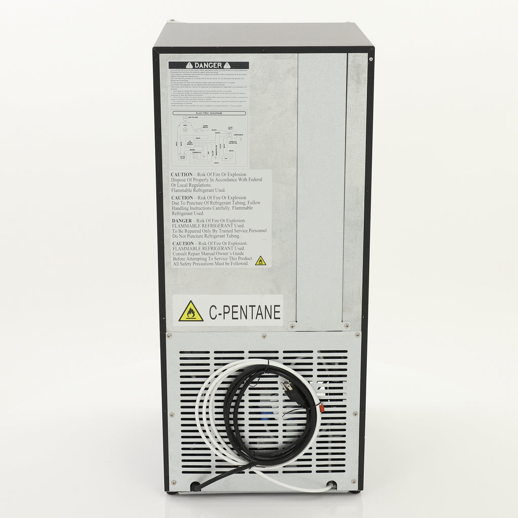 Maxx Ice Shallow Depth Indoor Built-In Undercounter Ice Maker, 15", 25 lbs, Crescent Ice Cubes, 22 lb Ice Storage Bin, in Stainless Steel MIM25C