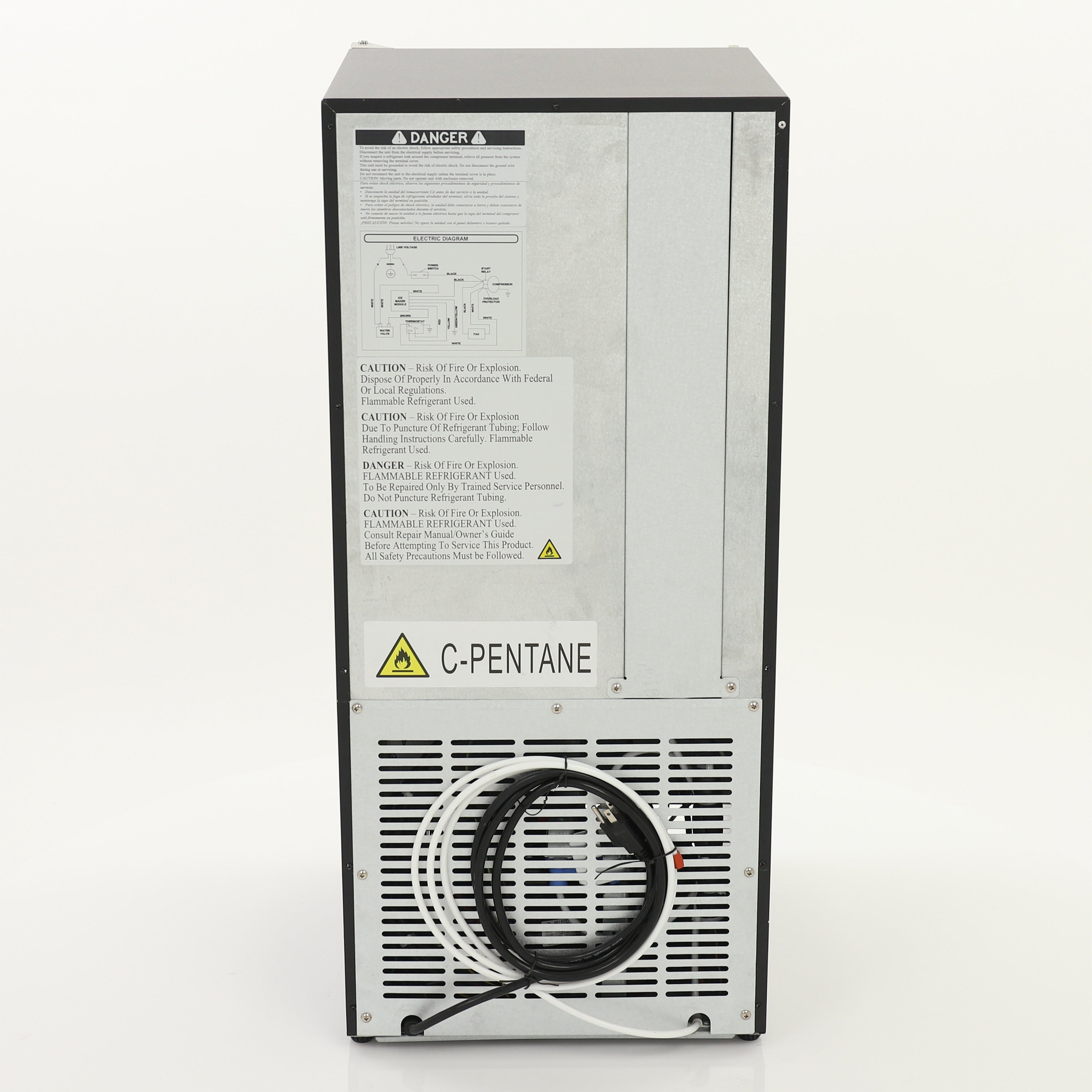 Maxx Ice Shallow Depth Indoor Built-In Undercounter Ice Maker, 15", 25 lbs, Crescent Ice Cubes, 22 lb Ice Storage Bin, in Stainless Steel MIM25C