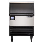 Maxx Ice Intelligent Series Self-Contained Ice Machine, 260 lbs, Full Dice Ice Cubes, with 75 lb Built-in Ice Storage Bin, in Stainless Steel with Black Trim MIM260N