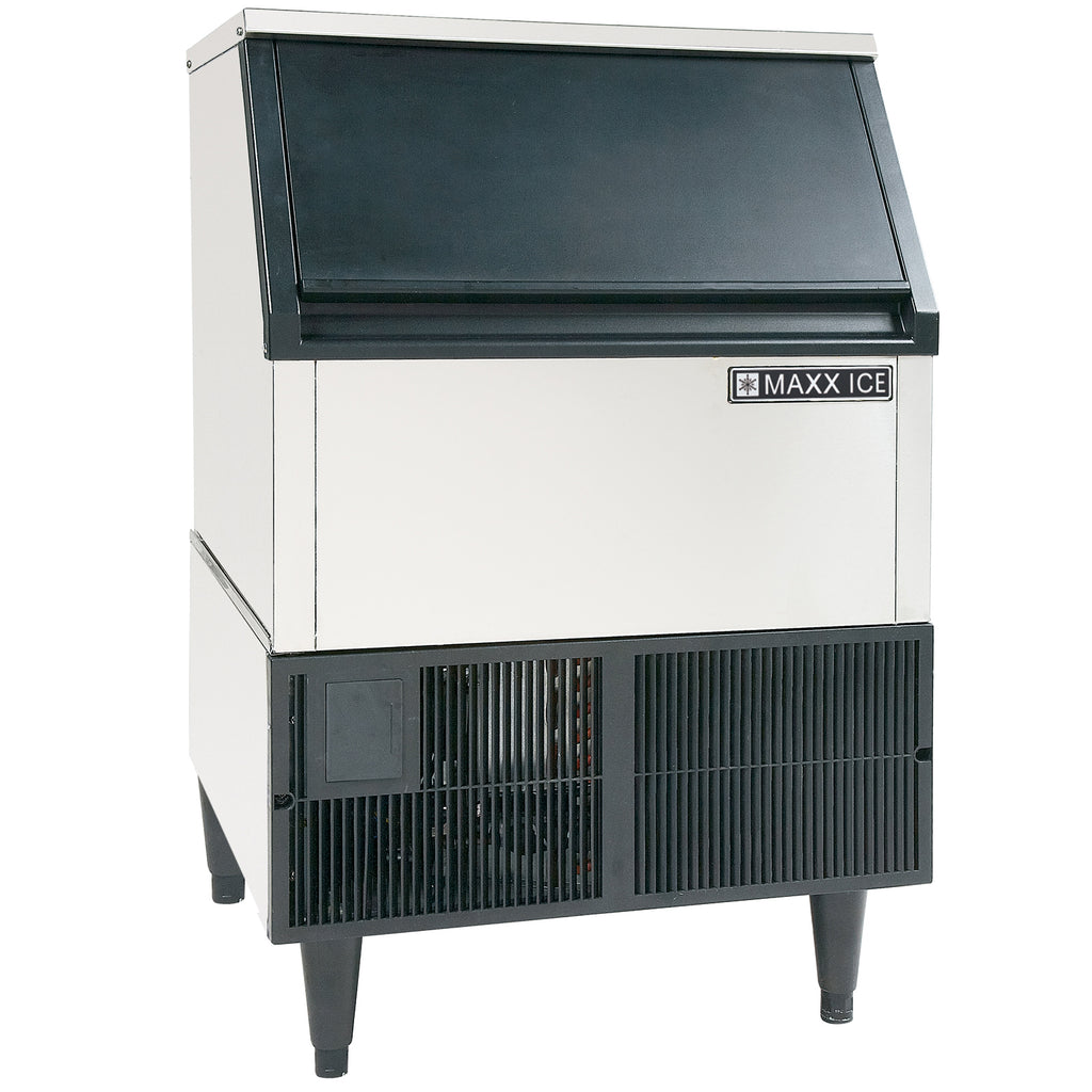 Maxx Ice Self-Contained Ice Machine, 265 lbs, Half Dice Ice Cubes, with 75 lb Built-in Ice Storage Bin, in Stainless Steel with Black Trim MIM265H