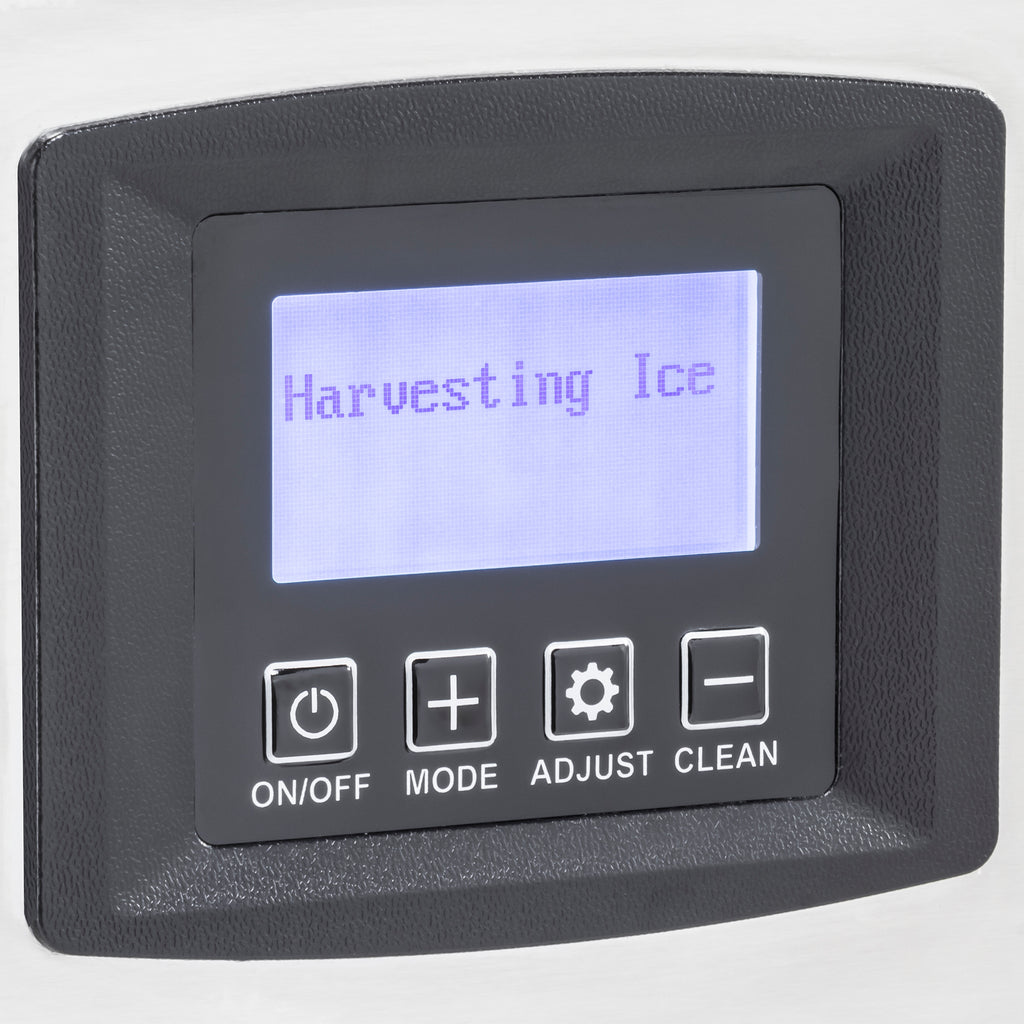 Maxx Ice Intelligent Series Self-Contained Ice Machine, 320 lbs, Full Dice Ice Cubes, with 100 lb Built-in Ice Storage Bin, in Stainless Steel with Black Trim MIM320N