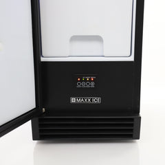 Maxx Ice Built-In Indoor Clear Ice Machine, ADA Compliant, 15"W, 65 lbs, Full Dice Ice Cubes, in Black with Stainless Steel Door MIM50P-ADA