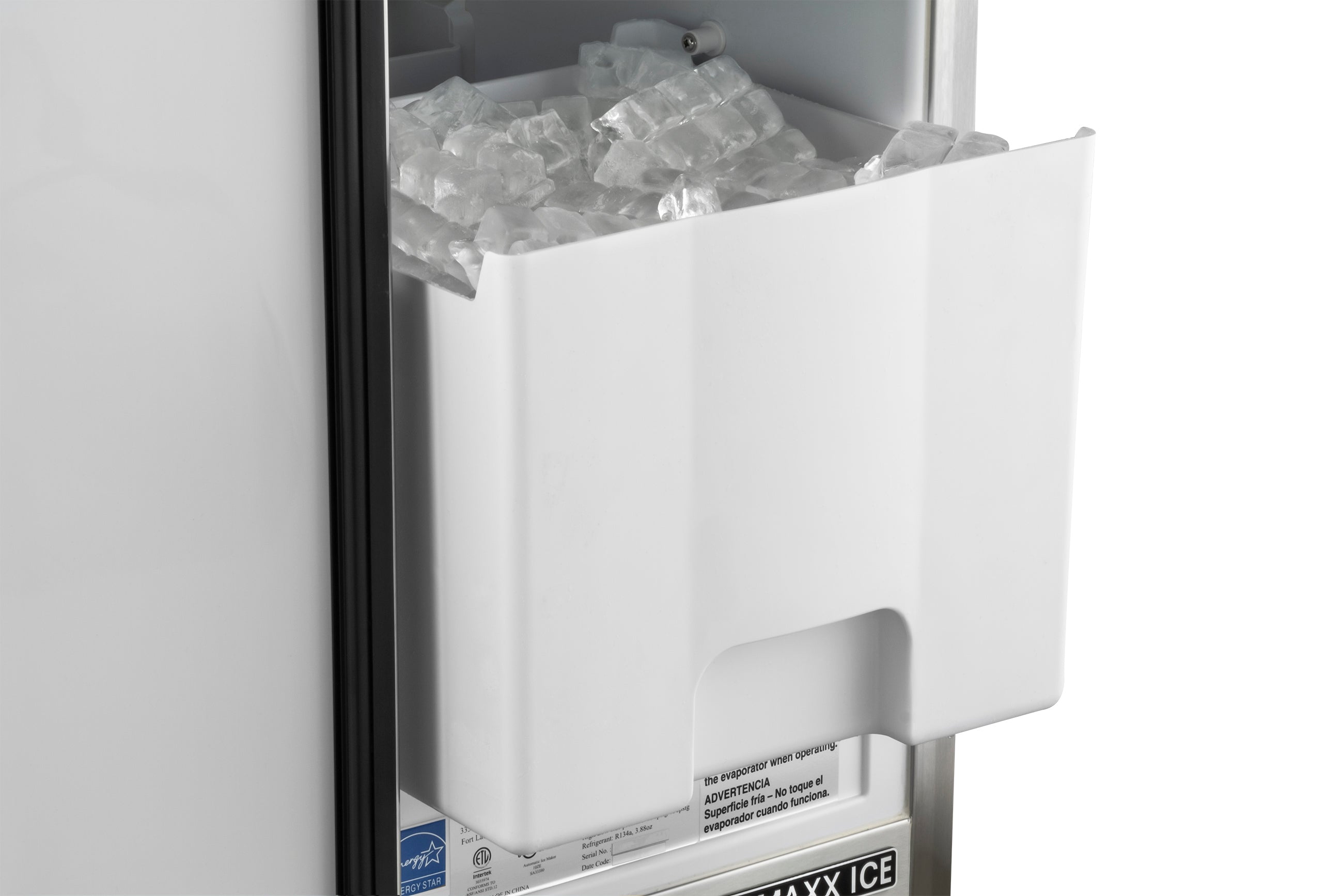 Maxx Ice Self-Contained Ice Machine, 260 lbs, Full Dice Ice Cubes
