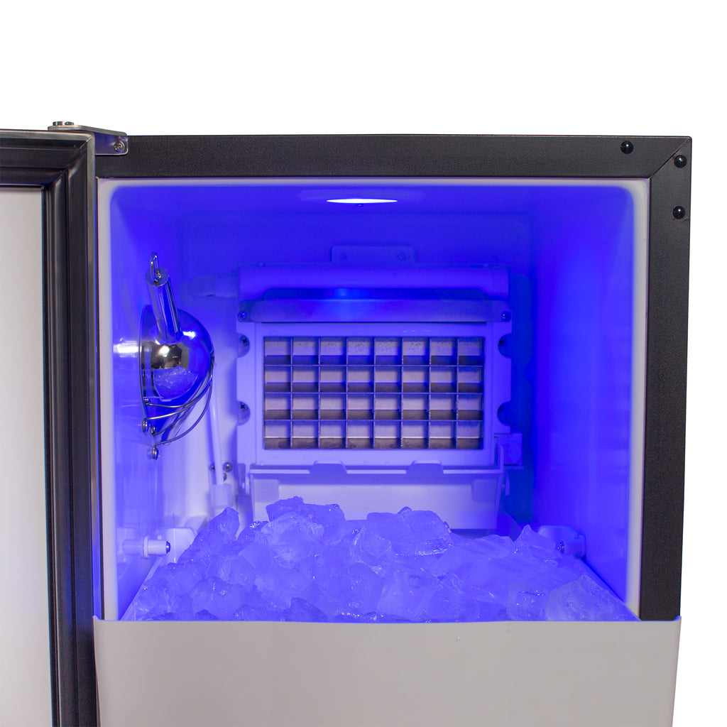 Maxx Ice Premium Indoor Self-Contained Ice Machine, 15"W, 65 lbs, Full Dice Ice Cubes, Energy Star Listed, in Stainless Steel MIM50P