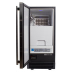 Maxx Ice Premium Indoor Self-Contained Ice Machine, 15"W, 65 lbs, Full Dice Ice Cubes, Energy Star Listed, in Stainless Steel MIM50P