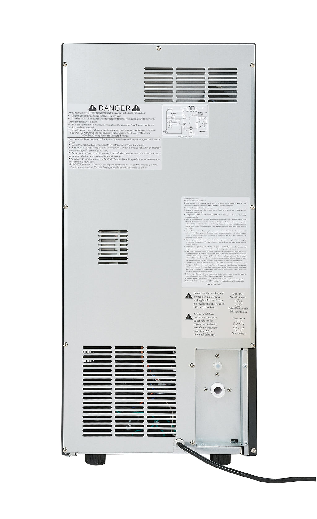 Maxx Ice Premium Indoor Self-Contained Ice Machine, 15"W, 65 lbs, Full Dice Ice Cubes, Energy Star Listed, in Stainless Steel MIM50P
