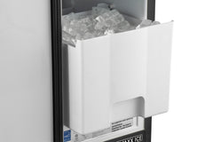 Maxx Ice Self-Contained Indoor Ice Machine, 15"W, 60 lbs, Full Dice Ice Cubes, Energy Star Listed, in Black with Stainless Steel Door MIM50