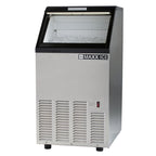Maxx Ice Self-Contained Ice Machine, 75 lbs, Bullet Ice Cubes, with 25 lb Built-in Ice Storage Bin, in Stainless Steel with Black Trim in Stainless Steel MIM75