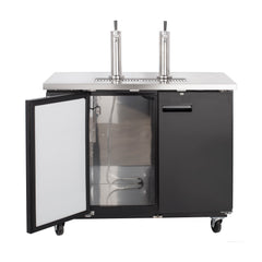 Maxx Cold Dual Tower Beer Dispenser, 10.5 cu. ft., 2 Barrel/Kegs (297L), Black/Stainless Steel Top MXBD48-2BHC