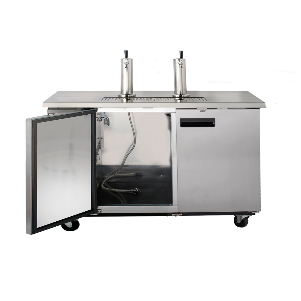 Maxx Cold Dual Tower Beer Dispenser, 14.2 cu. ft., 2 Barrels/Kegs (402L), in Stainless Steel MXBD60-2SHC