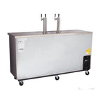 Maxx Cold Dual Tower, 2 Tap Beer Dispenser, 17.3 cu. ft., 3 Barrels/Kegs (490L) in Stainless Steel MXBD72-2SHC