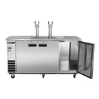 Maxx Cold Dual Tower, 2 Tap Beer Dispenser, 17.3 cu. ft., 3 Barrels/Kegs (490L) in Stainless Steel MXBD72-2SHC