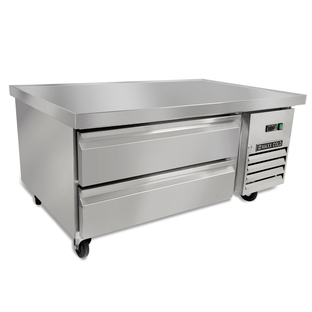 Maxx Cold Two-Drawer Refrigerated Chef Base, 6.5 cu. ft. Storage Capacity, in Stainless Steel MXCB48HC