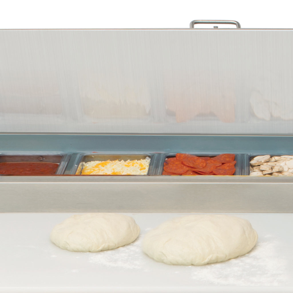 Maxx Cold Three-Door Refrigerated Pizza Prep Table, 32 cu. ft. Storage Capacity, in Stainless Steel MXCPP92HC
