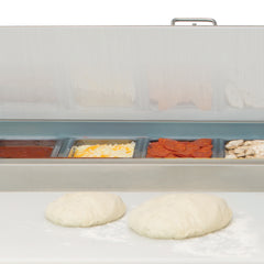 Maxx Cold Three-Door Refrigerated Pizza Prep Table, 32 cu. ft. Storage Capacity, in Stainless Steel MXCPP92HC