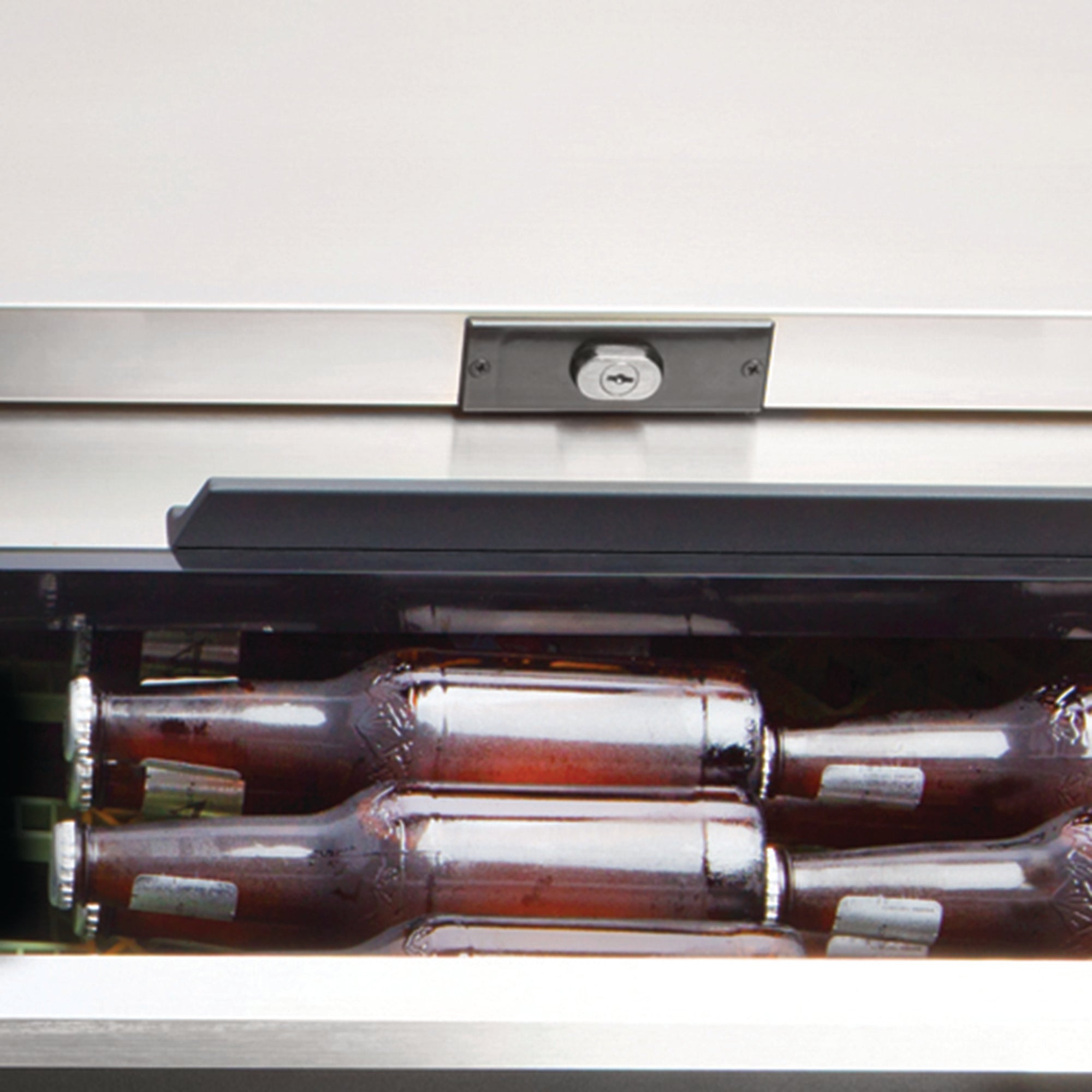 Maxx Cold Horizontal Bottle Cooler, 14 cu. ft. Storage Capacity, Black/Stainless Steel Top, Interior MXCR50BHC