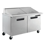Maxx Cold Two-Door Refrigerated Megatop Prep Unit, 15.5 cu. ft. Storage Capacity, in Stainless Steel MXCR60MHC