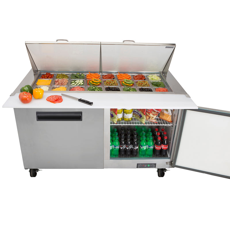 Maxx Cold Two-Door Refrigerated Megatop Prep Unit, 15.5 cu. ft. Storage Capacity, in Stainless Steel MXCR60MHC