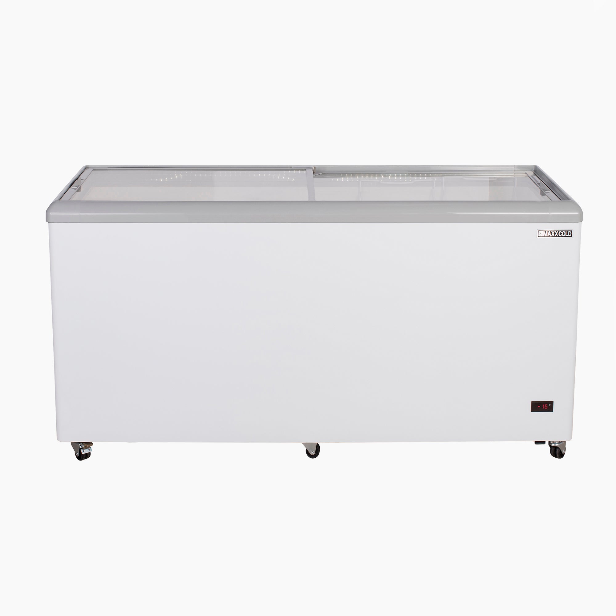 Maxx Cold Sliding Glass Top Mobile Ice Cream Display Freezer, 11 cu. ft. Storage Capacity, in White MXF52F