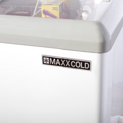 Maxx Cold Sliding Glass Top Mobile Ice Cream Display Freezer, 11 cu. ft. Storage Capacity, in White MXF52F