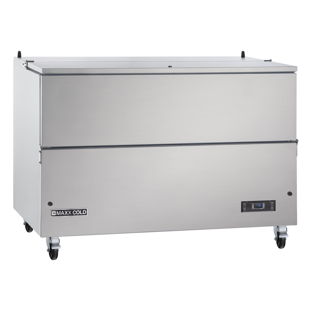 Maxx Cold Milk Cooler, 58"W, Stores up to (16) 13" Milk Crates, in Stainless Steel MXMC58HC
