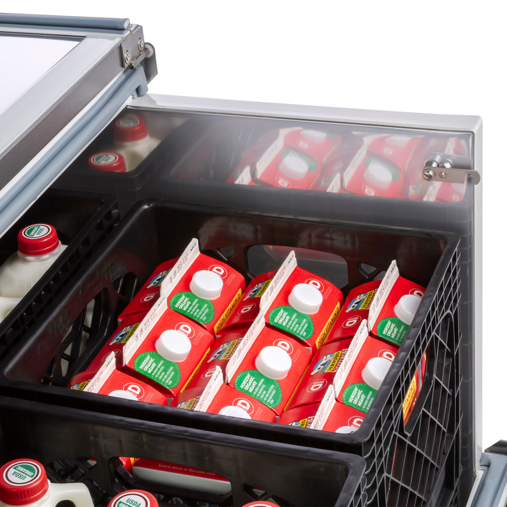 Maxx Cold Milk Cooler, 58"W, Stores up to (16) 13" Milk Crates, in Stainless Steel MXMC58HC
