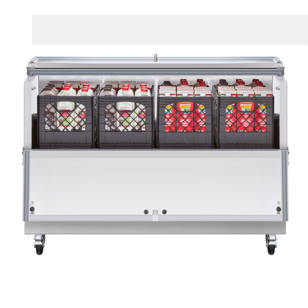 Maxx Cold Milk Cooler, 58"W, Stores up to (16) 13" Milk Crates, in Stainless Steel MXMC58HC