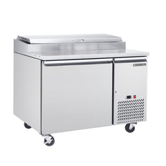 Maxx Cold One-Door Refrigerated Pizza Prep Table, 10.95 cu. ft. Storage Capacity, in Stainless Steel MXSPP50HC