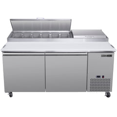 Maxx Cold Two-Door Refrigerated Pizza Prep Table, 20.91 cu. ft. Storage Capacity, in Stainless Steel MXSPP70HC