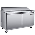 Maxx Cold Two-Door Refrigerated Sandwich and Salad Prep Station, 13.77 cu. ft., in Stainless Steel MXSR48SHC