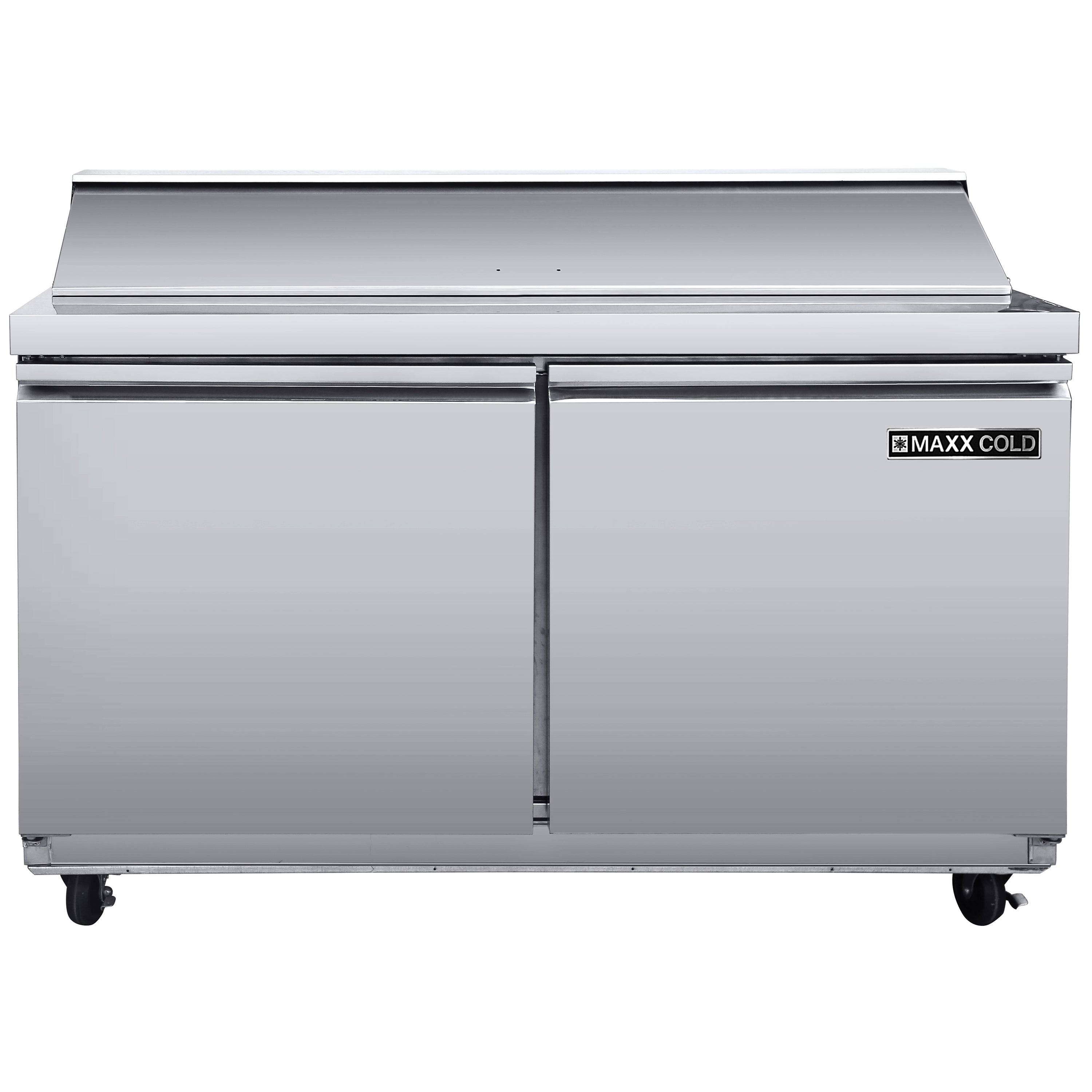 Maxx Cold Two-Door Refrigerated Sandwich and Salad Prep Station, 13.77 cu. ft., in Stainless Steel MXSR48SHC